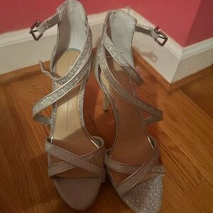 Silver heels size 11